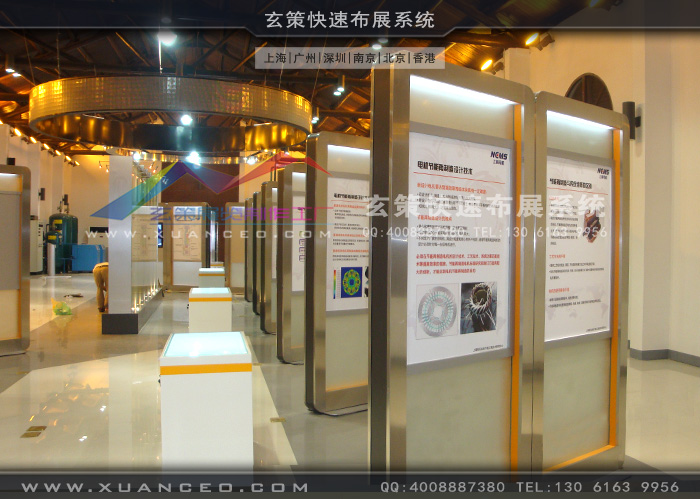 上海电科所展厅装修灯箱细节